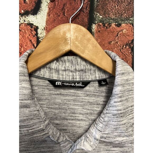 Travis Mathew Polo Shirt Mens Large Grey Performance Golfer - Picture 2 of 3